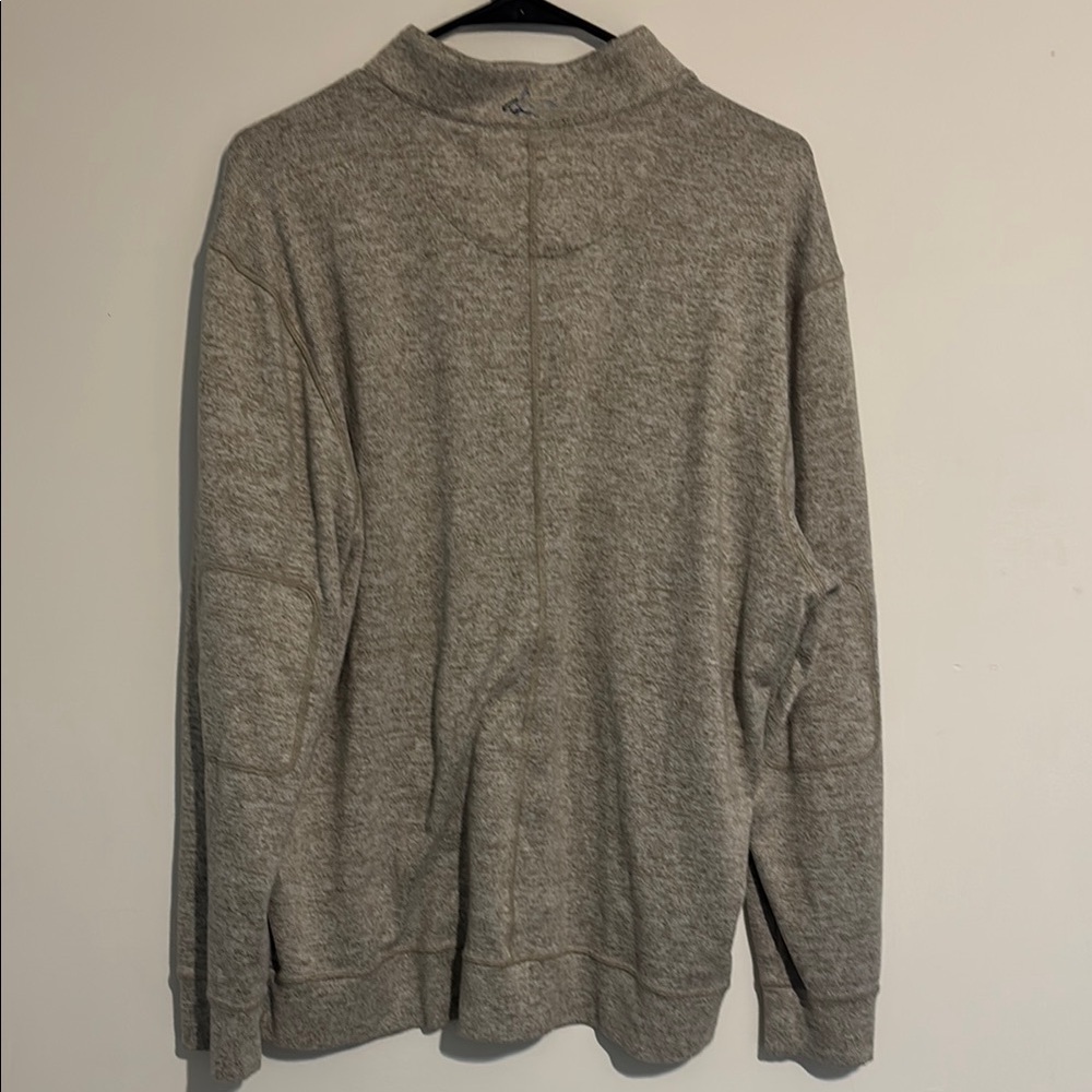 Men's Gray Quarter-Zip Sweater - Picture 4 of 4